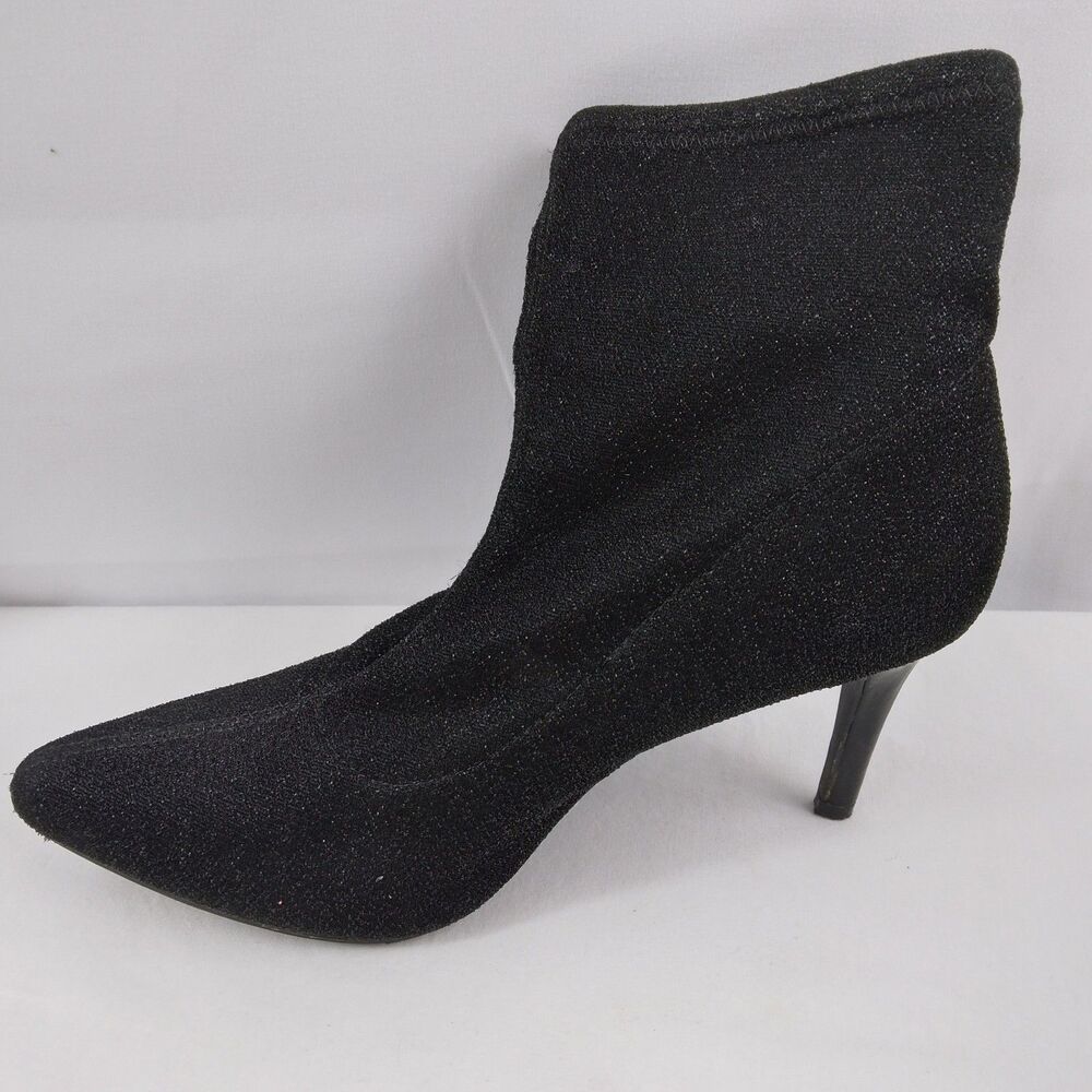 Jones New York Marcia Black Glitter Ankle Boots Witchcore Womens Size 7 - Picture 9 of 14